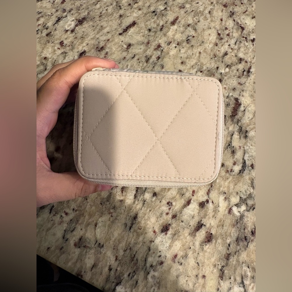 Vera Bradley Taupe Quilted Meds Case